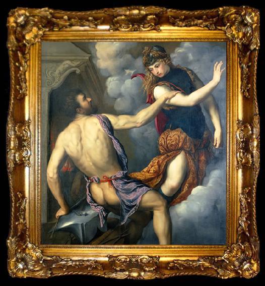framed  Paris Bordone Athena Scorning the Advances of Hephaestus, ta009-2